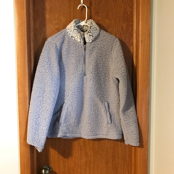 Abercrombie & Fitch Tops - Abercrombie and Fitch Sherpa Pullover-Slate Grey